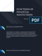Functions of Financial Institutions: Cribe, Umali