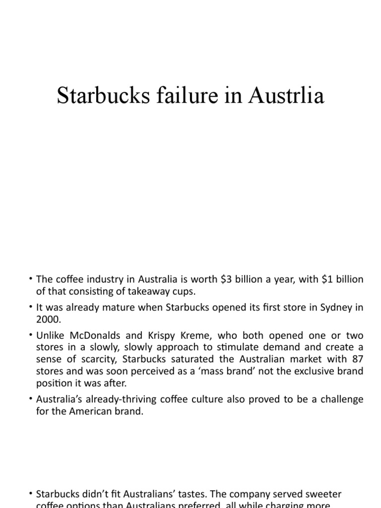 starbucks failure in australia case study pdf