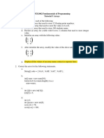 WIX1002 Fundamentals of Programming Tutorial 5 Arrays