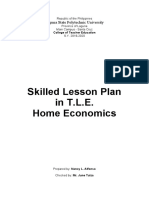 Skilled Lesson Plan in TLE - Home Economics
