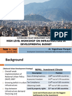 High Level Workshop On Infrastructure in Developmental Budget