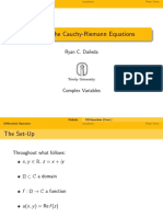 More On The Cauchy-Riemann Equations: Ryan C. Daileda