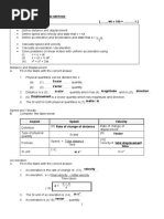 Chapter 2: Forces and Motion 2.1 Linear Motion ( ../48 X 100 ..%)