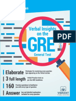 Verbal Insights On The GRE General Test