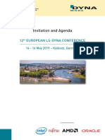 European Ls Dyna Conference Invitation and Conference Agenda PDF