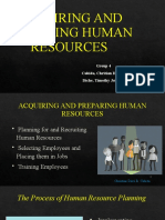 Acquiring and Preparing Human Resources