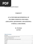 Download AN ACTION RESEARCH PROPOSAL OF TEACHER COMMUNICATION SKILL EXPLAINING QUESTIONING AND LISTENING IN RURAL ACEH SCHOOL By Ulfa Rahmi 211077007 by Ulfa Rahmi SN48859028 doc pdf