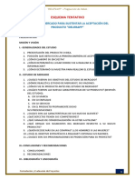 Esquema Tentativo: Estudio de Mercado para Sustentar La Aceptación Del Producto "Delifrapp"