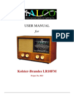 USER MANUAL 5053 Kolster-Brandes LR10FM CIALCO