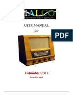 USER MANUAL 5054 Columbia C301 CIALCO