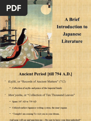 A Brief Introduction To Japanese Literat Pdf The Tale Of Genji Japan