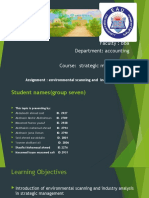 Presentation of Strategic Management Semster7 Account