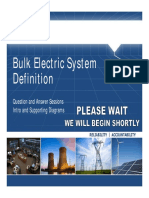 Bulk Electric System: Question and Answer Sessions Intro and Supporting Diagrams