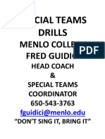 Special Teams Drills: Menlo College Fred Guidici