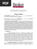 Broker'S Agreement: THIS AGREEMENT, Executed This - Day of - , 20 - Between Broker Source