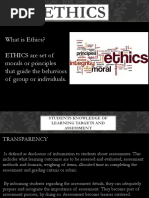 What Is Ethics? ETHICS Are Set of Morals or Principles That Guide The Behaviors of Group or Individuals