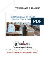 Injera Production and Export Business Plan