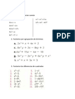 Ejercicio Sobre La Factorización de Polinomios.