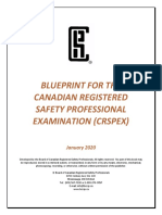 Blueprint For The Canadian Registered Safety Professional Examination (Crspex)