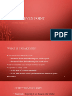 Breakeven Point: Anand R.Deshpande