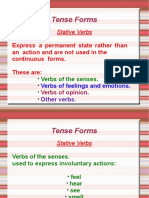 Tense Forms: Stative Verbs