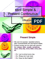 Present Simple and Continuous-Flashcards