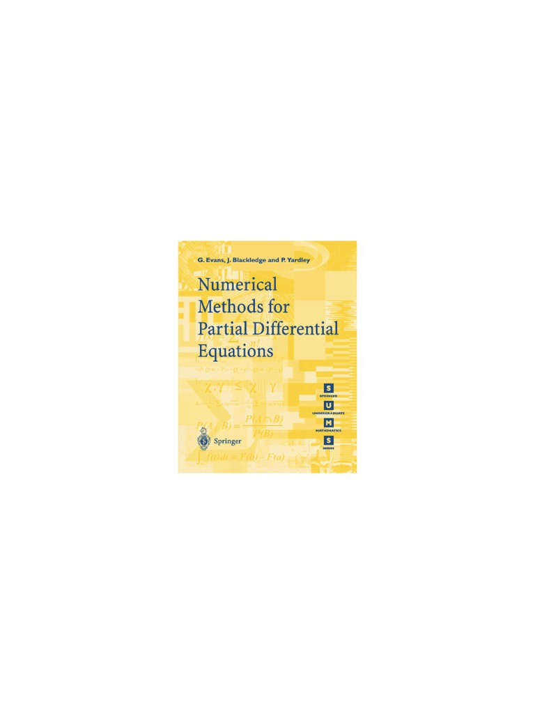 Numerical Methods For Partial Differential Equations Pdf