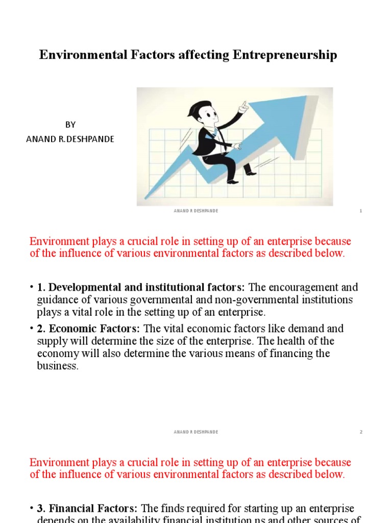 Environmental Factors Affecting Entrepreneurship PDF