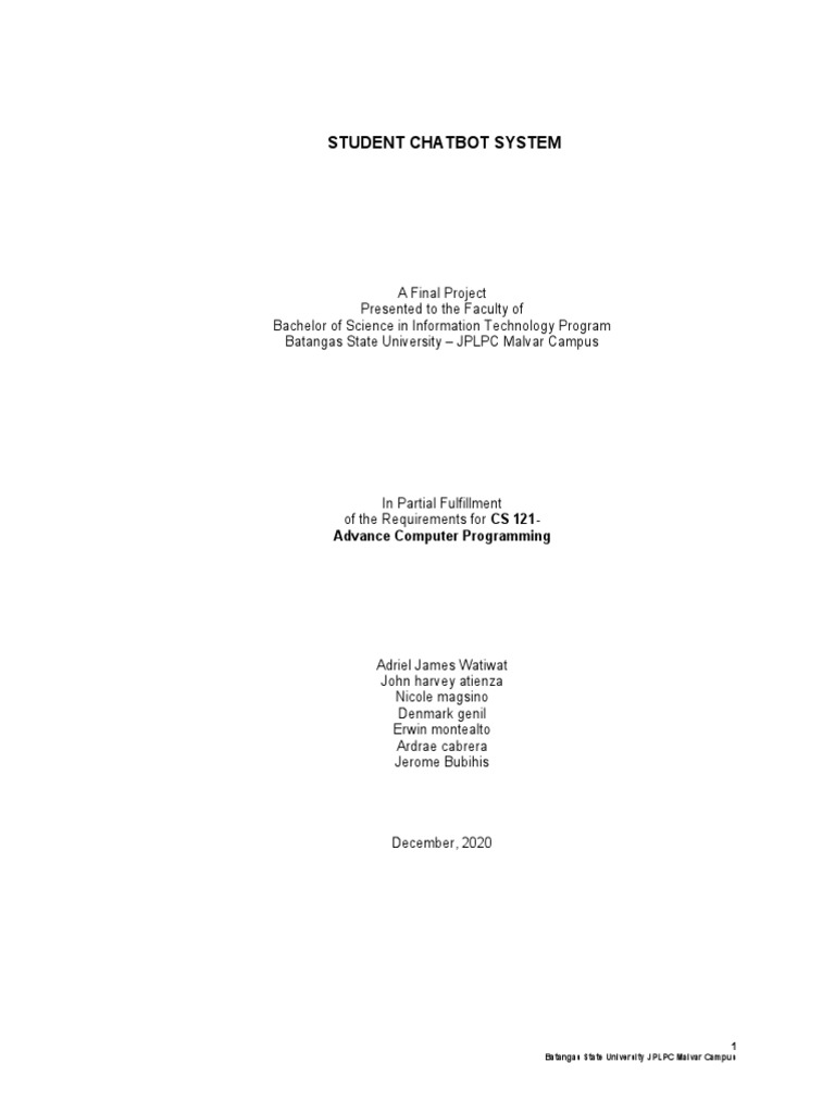 Student Chatbot System Documentation | PDF | Application Software | Data