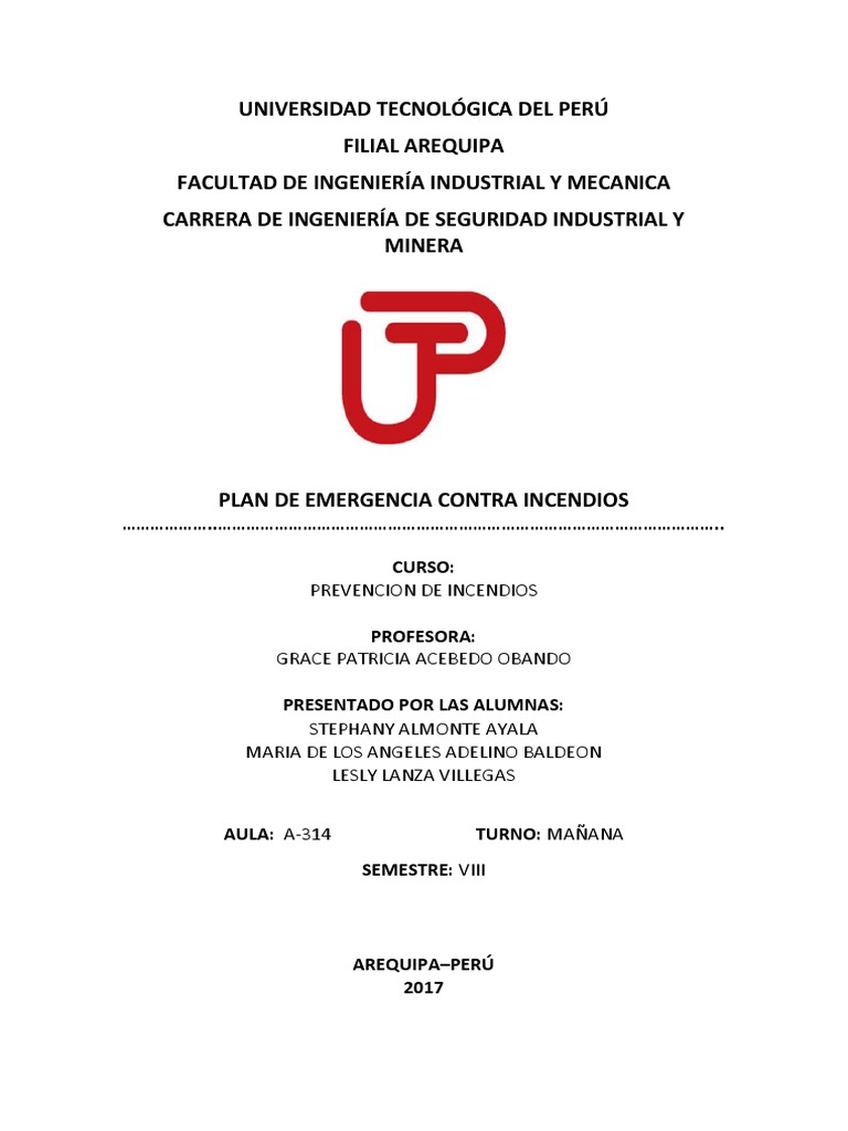 Plan de Emergencia Contra Incendios | PDF | Primeros auxilios | Naturaleza