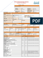 HR and Administration Division: Standard CV Form (Offshore)