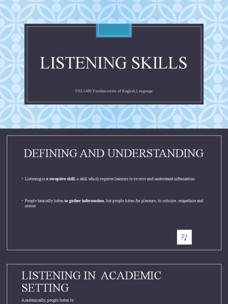 Effective Listening Skills Guide | PDF