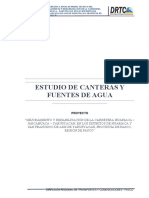 Estudio de Canteras y Fuentes de Agua Huariaca