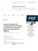 Cours 5 Histoire de L'architecture en Algérie Au XIX Et XX Siècles - Le Style Art Nouveau en Algérie - ArchiGuelma