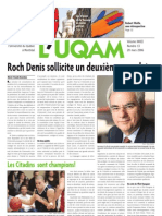 L Uqam: Roch Denis Sollicite Un Deuxième Mandat