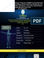 Tn. Arief P Thymoma T4N2M1b (Lymphdenopati Mwdiastinum Metastase Stage IVB PS 70-80 Post Kemoterapi Lini I PRE BTKV