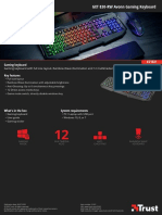Gaming Keyboard Key Features: Gaming Keyboard With Full Size Layout, Rainbow Wave Illumination and 12 Multimedia Keys