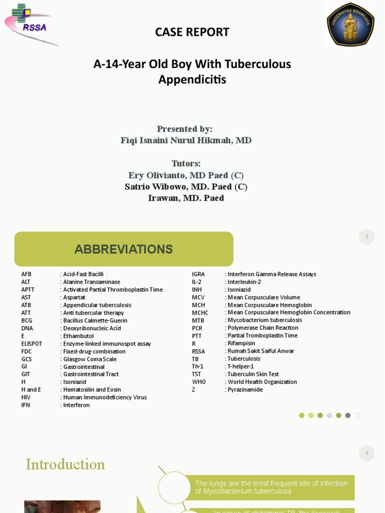 Appendisitis TB | PDF | Tuberculosis | Medical Diagnosis