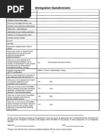 Immigration Questionnaire: NO Yes, Plese Provide Details Yes, Please Provide Details NO