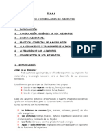 Tema 6 Higiene y Manipulacion de Alimentos