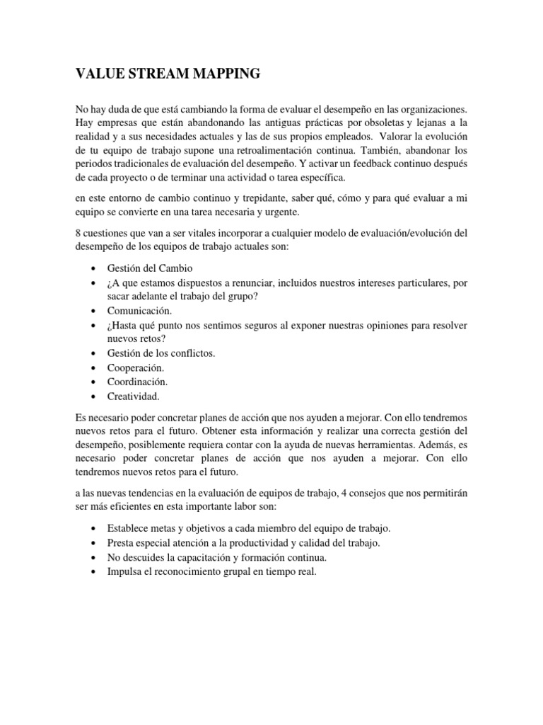 Value Stream Mapping PDF | PDF | Lean Manufacturing | Inventario