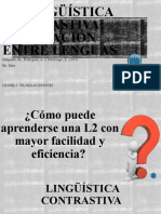 Presentación Artículo 'La Lingïística Contrastiva, La Relación Entre Lenguas'