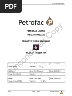 PL-STAN-HSSEIA-007 Permit To Work Standard