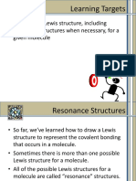 Learning Targets: - I Can Draw A Lewis Structure, Including Resonance Structures When Necessary, For A Given Molecule