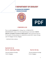MSc Zoology Certificate for Diabetic Patient Survey Report