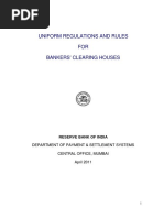 Uniform Regulations and Rules For Bankers Clearing House PDF