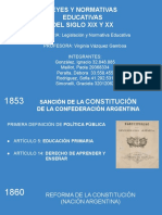 Leyes y Normativas Educativas S. XIX y XX