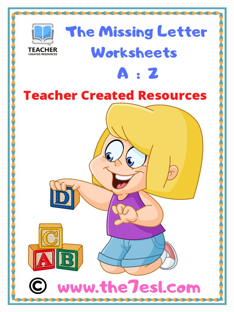 The Missing Letter Worksheets PDF | PDF
