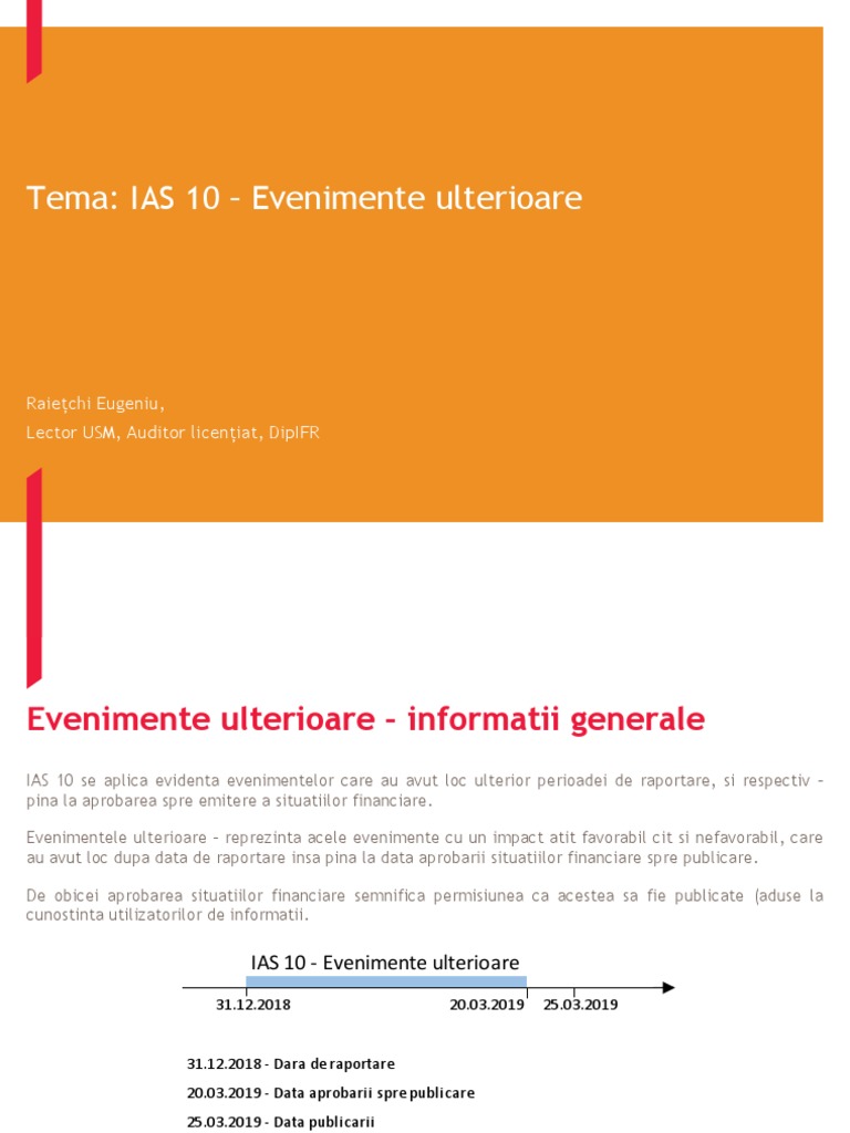 IAS 10 - Evenimente Ulterioare | PDF