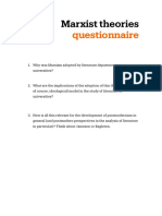 Marxist Theories Questionnaire PDF